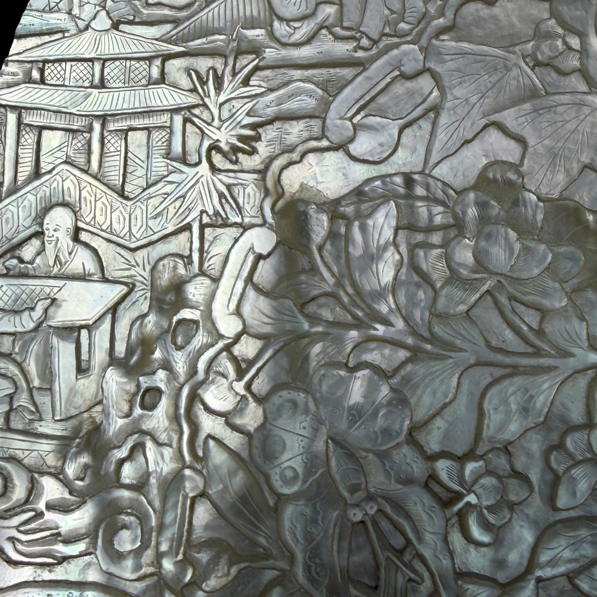 Chinese Carved Mother-of-Pearl Shell, Qing Dynasty