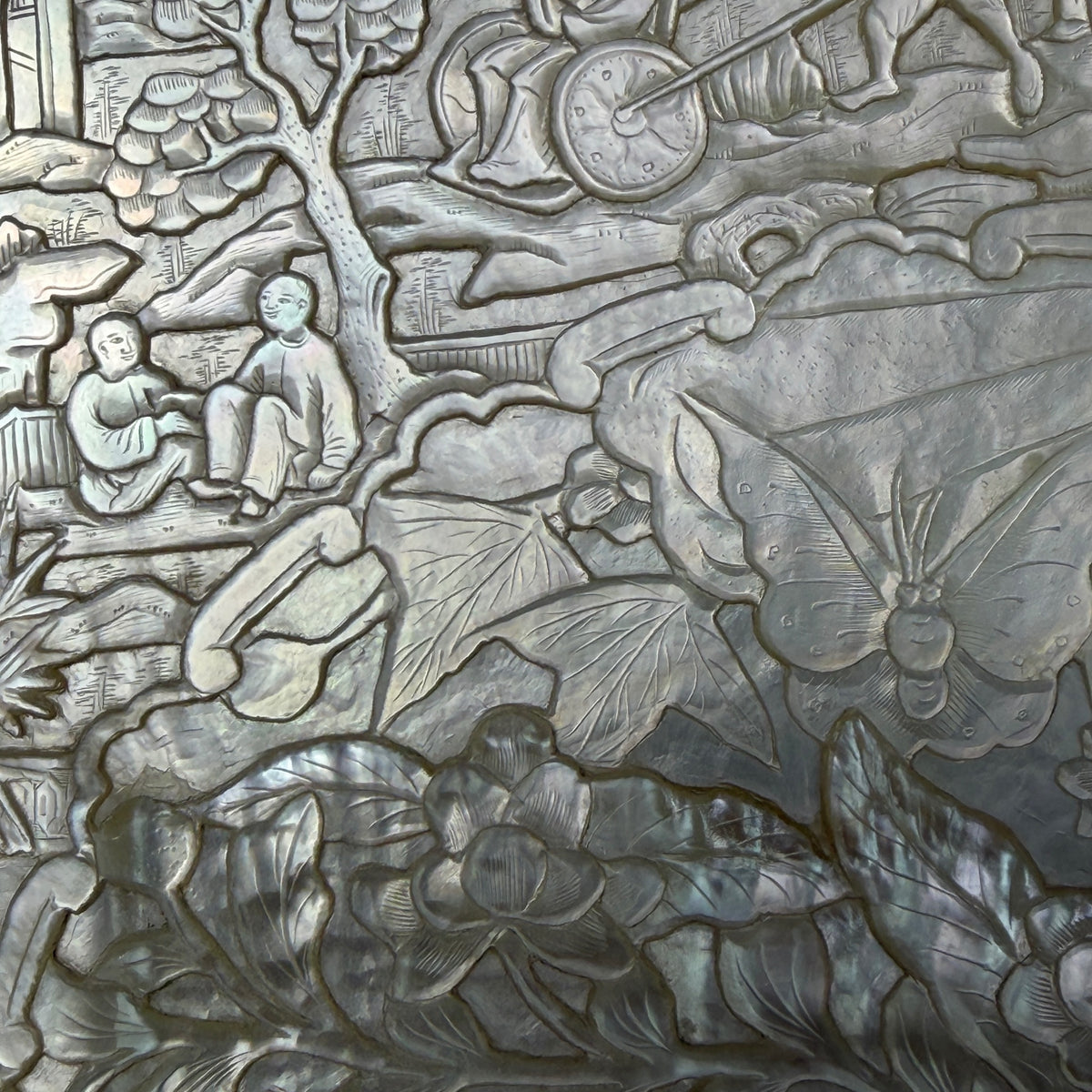 Chinese Carved Mother-of-Pearl Shell, Qing Dynasty