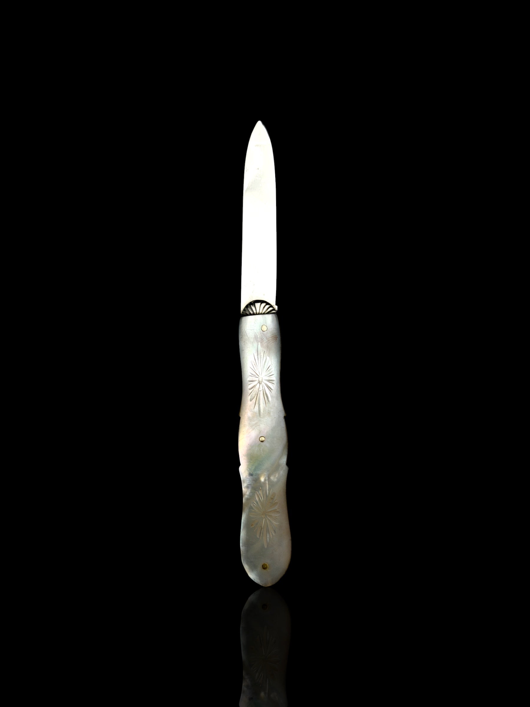 Mother-of-Pearl & Sterling Silver Pocket Knife - Thomas Marples, 1858.