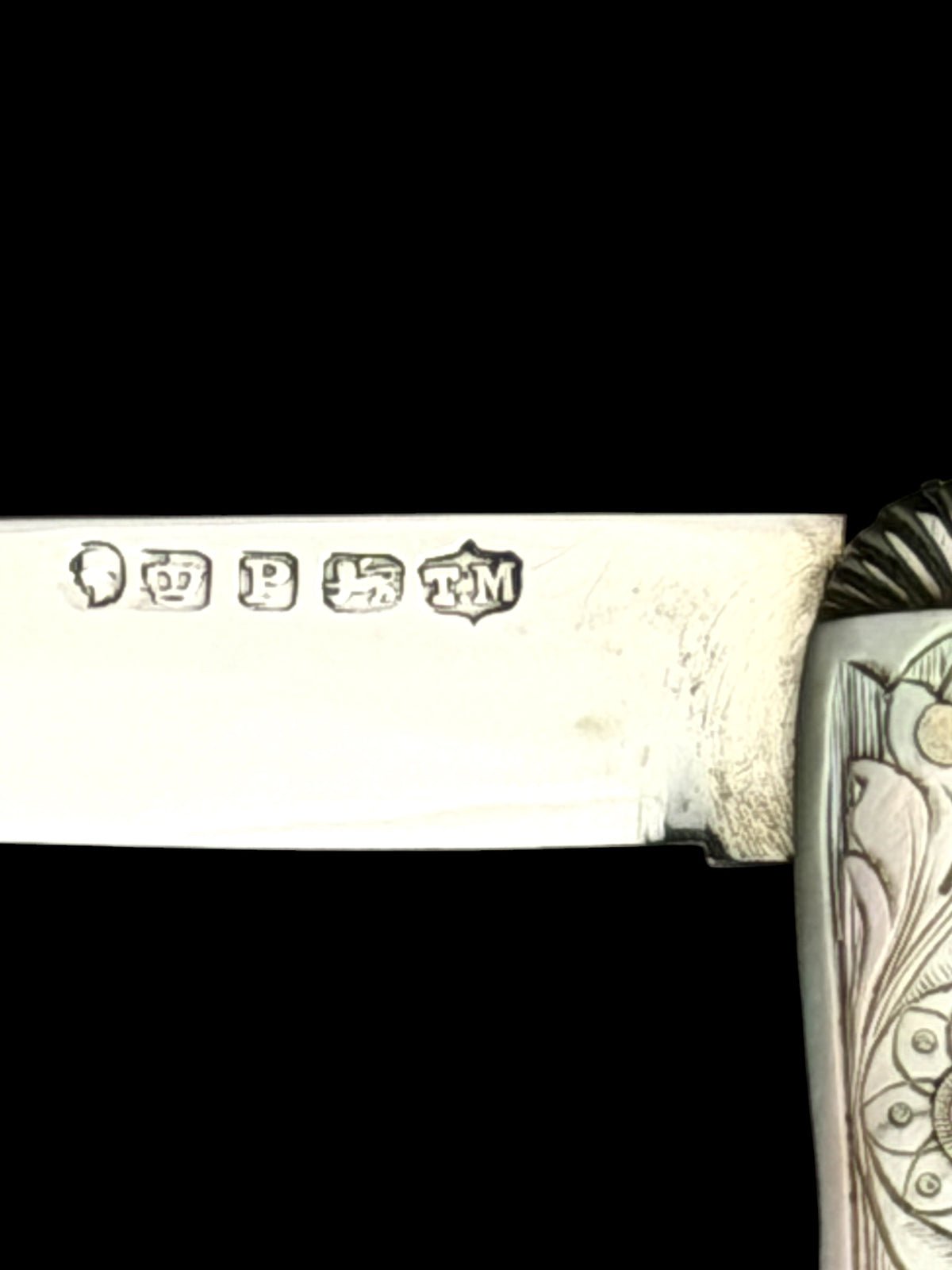 Mother-of-Pearl & Sterling Silver Pocket Knife - Thomas Marples, 1858.