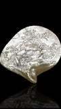 Large and Rare Museum-Grade Qing Dynasty (early 1800s) Hand-Carved Pearl Shell. With stand.