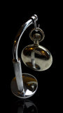 Nickel and Black-faced Elgin Pocket Watch. With Stand.