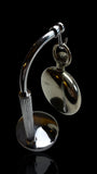 Nickel and Black-faced Elgin Pocket Watch. With Stand.