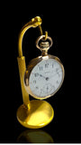 Gold-Plate Waltham Pocket Watch with Display Stand: 15 Jewel Movement