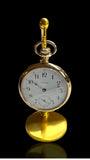 Gold-Plate Waltham Pocket Watch with Display Stand: 15 Jewel Movement