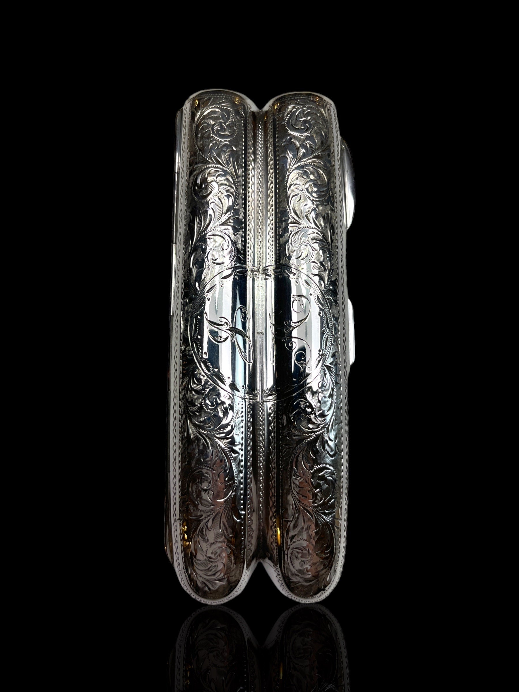 Sterling Silver Cigar Case: 1899, Henry Pope, England.