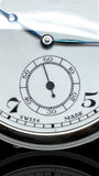 Swiss-Made Steel Pocket Watch with Desk Stand & Keychain