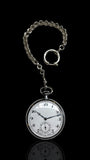 Swiss-Made Steel Pocket Watch with Desk Stand & Keychain