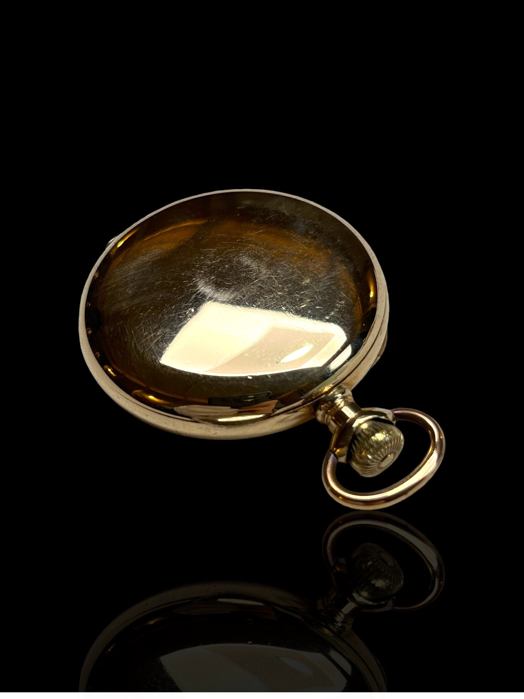 Gold-Plate Waltham Pocket Watch with Display Stand: 15 Jewel Movement