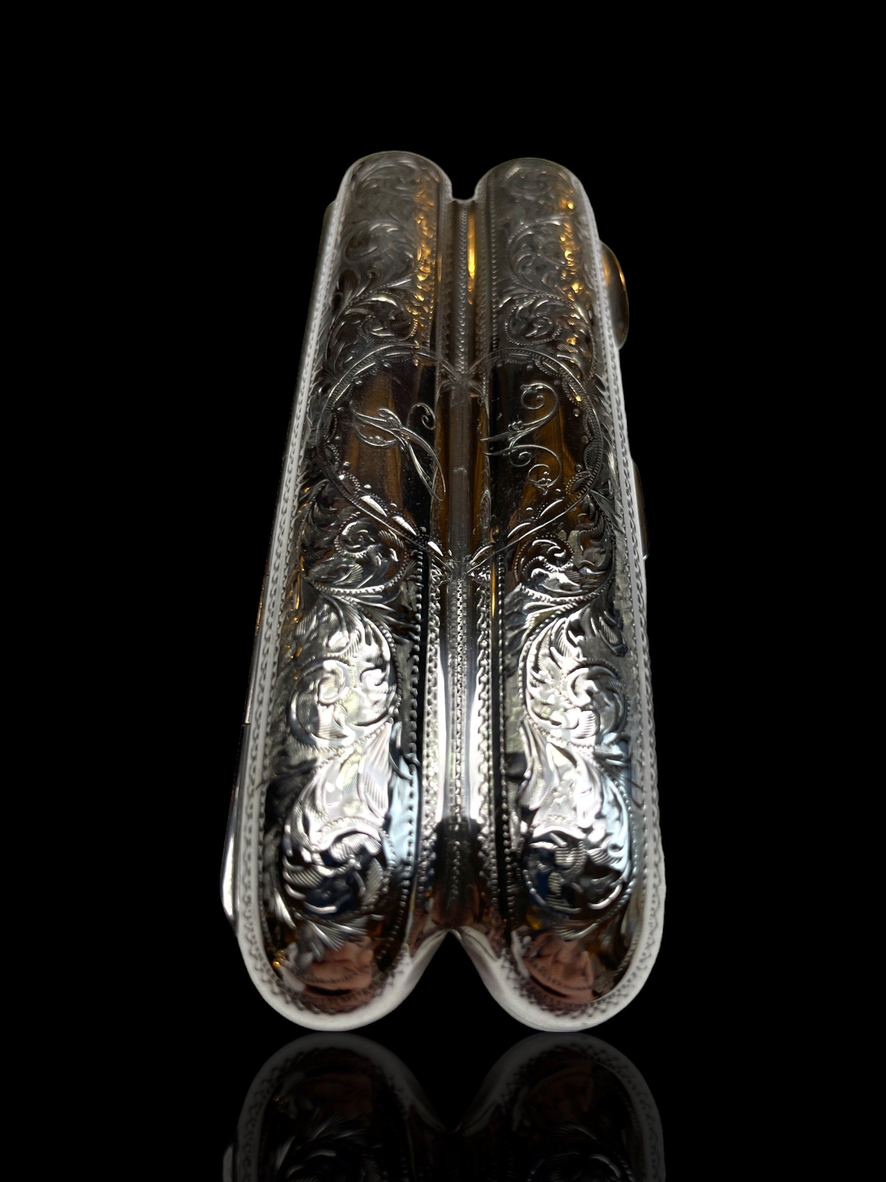 Sterling Silver Cigar Case: 1899, Henry Pope, England.