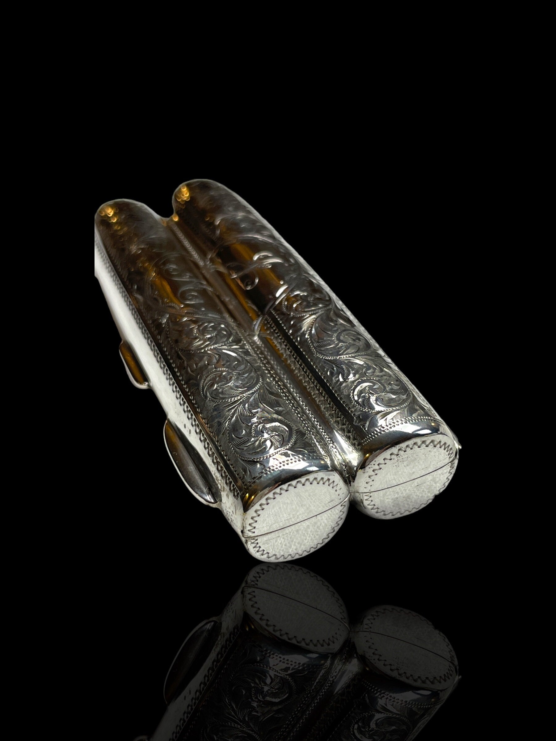 Sterling Silver Cigar Case: 1899, Henry Pope, England.