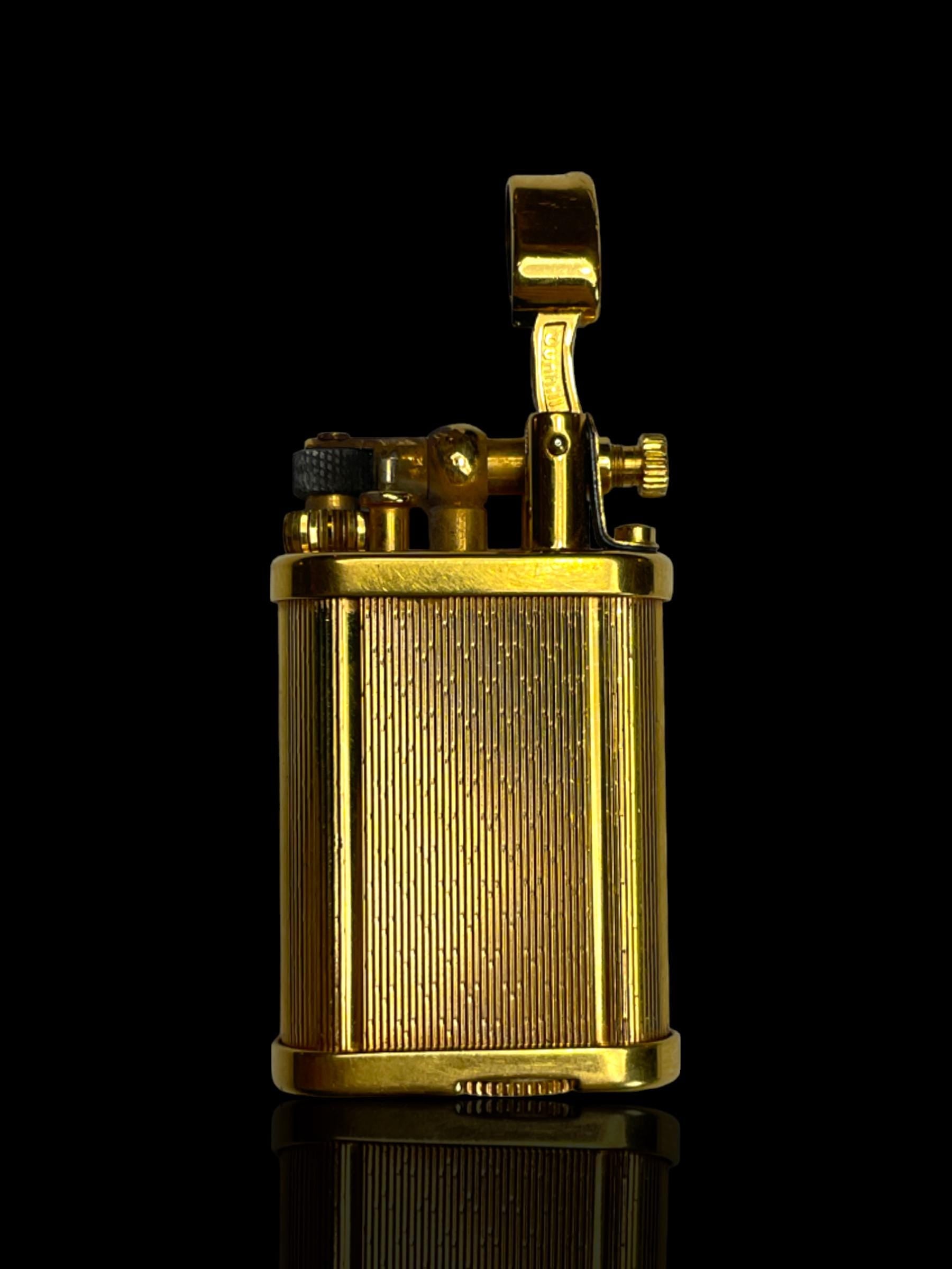 Fine and Rare Gold-Plate Vintage Dunhill Lighter.