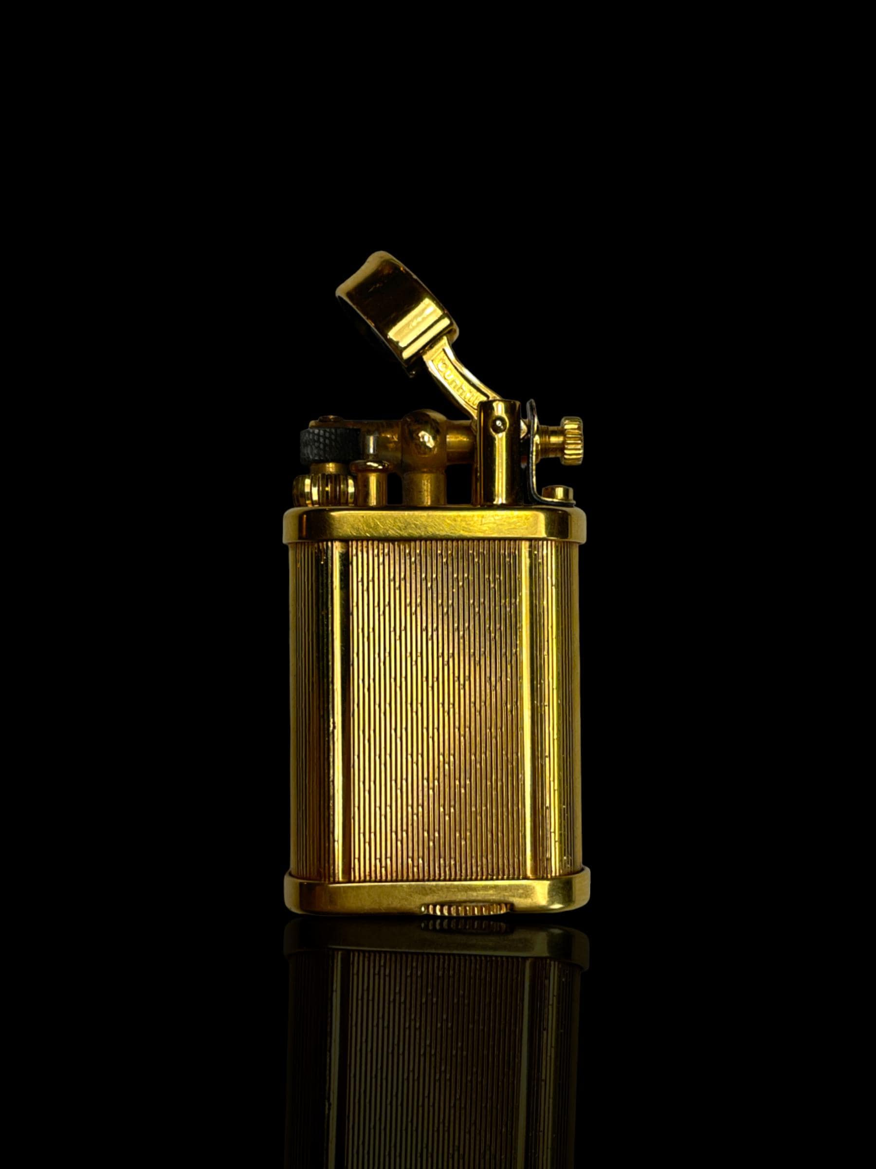 Fine and Rare Gold-Plate Vintage Dunhill Lighter.