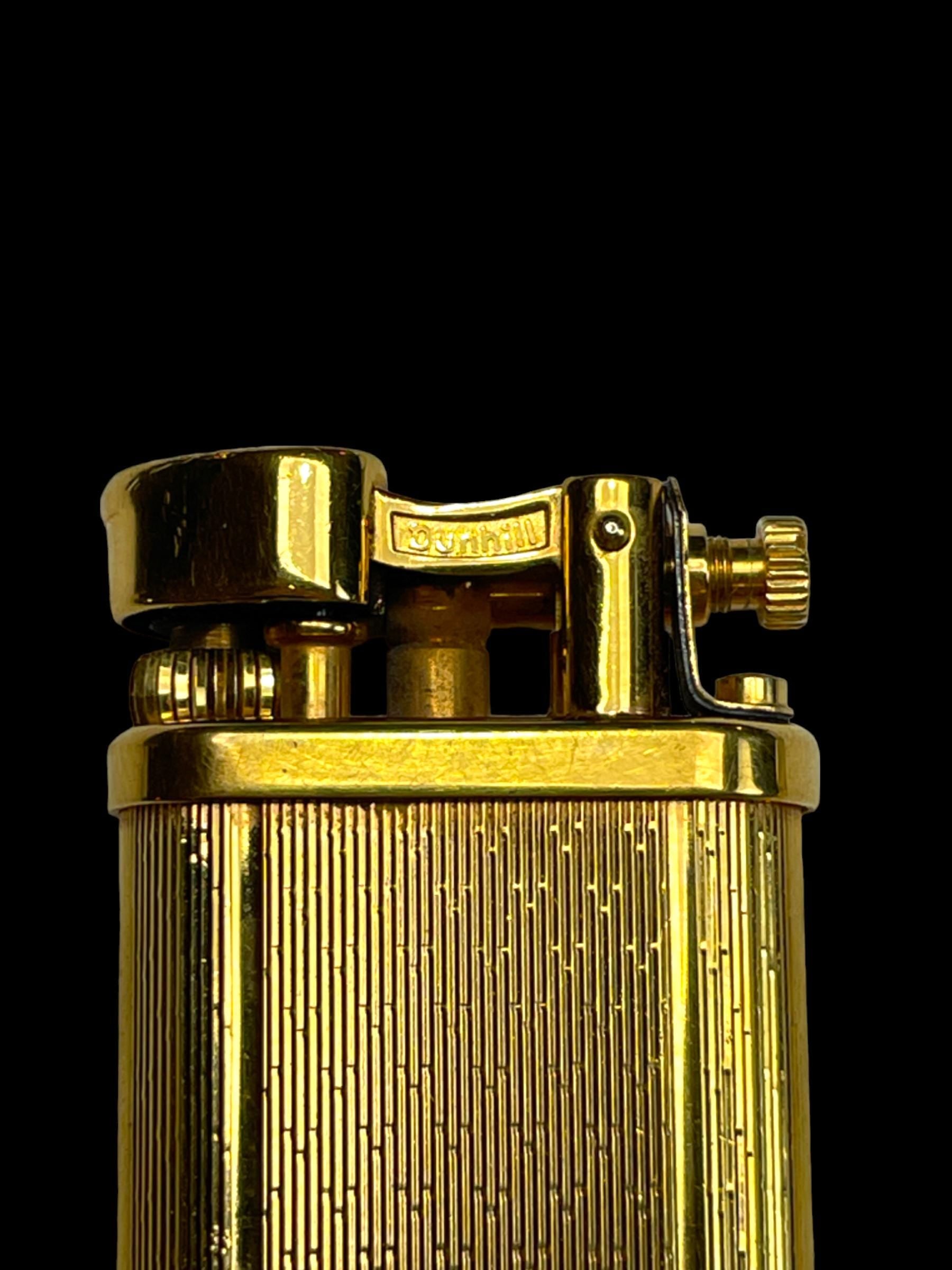 Fine and Rare Gold-Plate Vintage Dunhill Lighter.