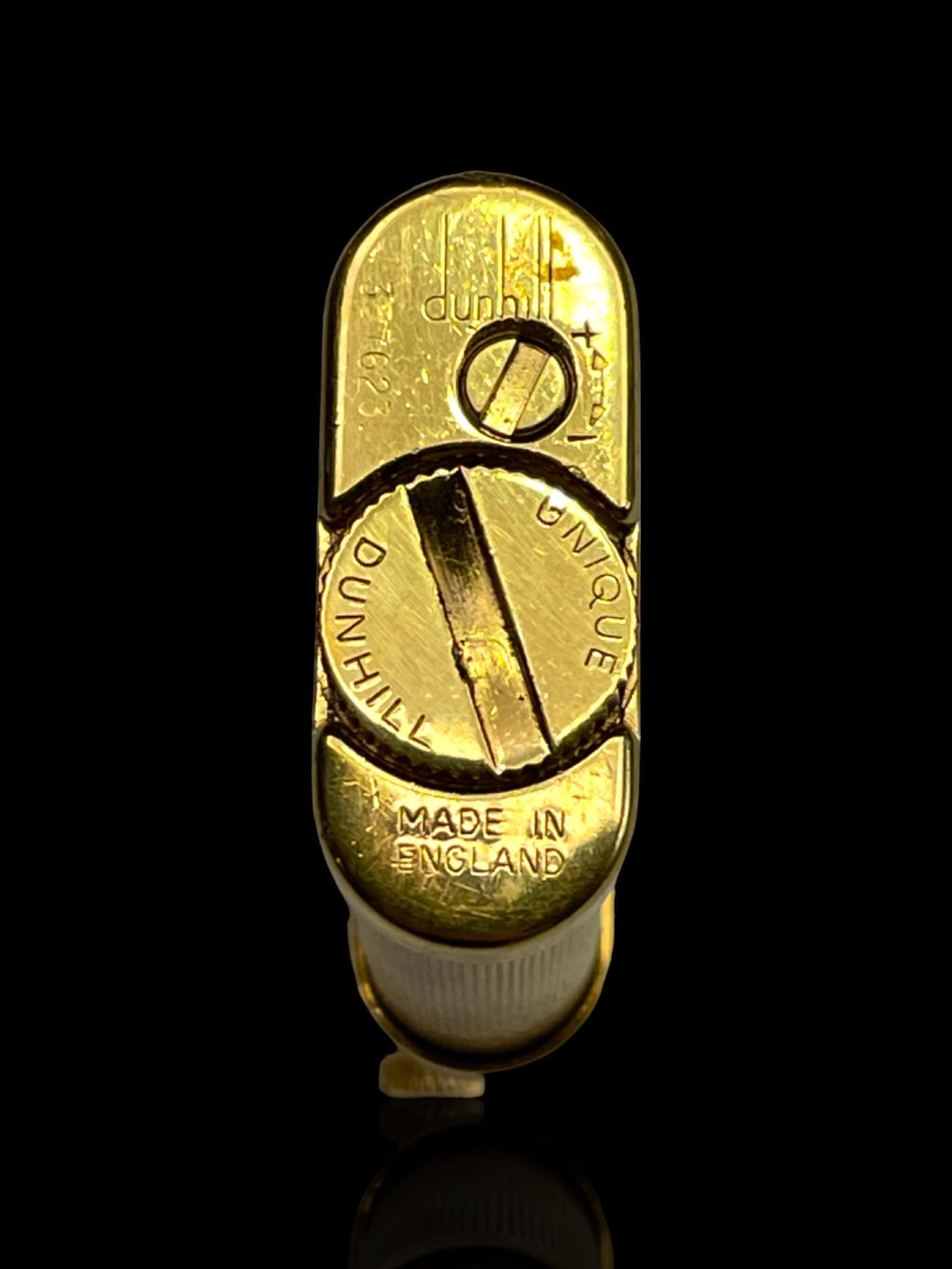 Fine and Rare Gold-Plate Vintage Dunhill Lighter.