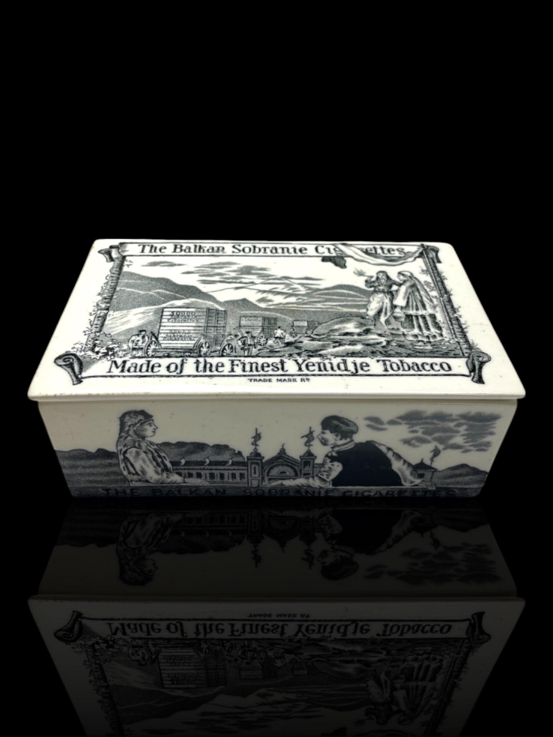 Vintage Porcelain Balkan Sobranie Tabacco Box, England.