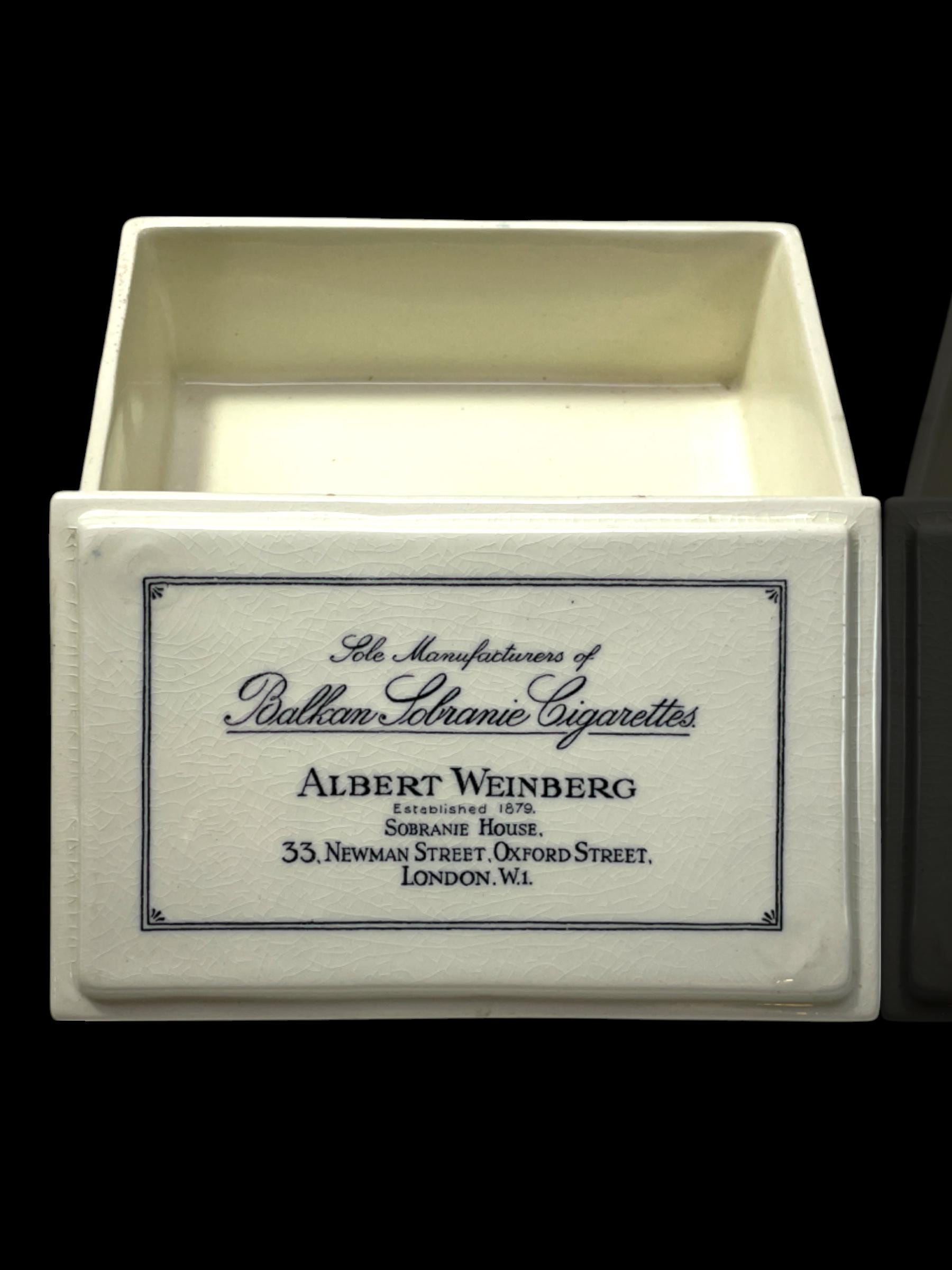 Vintage Porcelain Balkan Sobranie Tabacco Box, England.