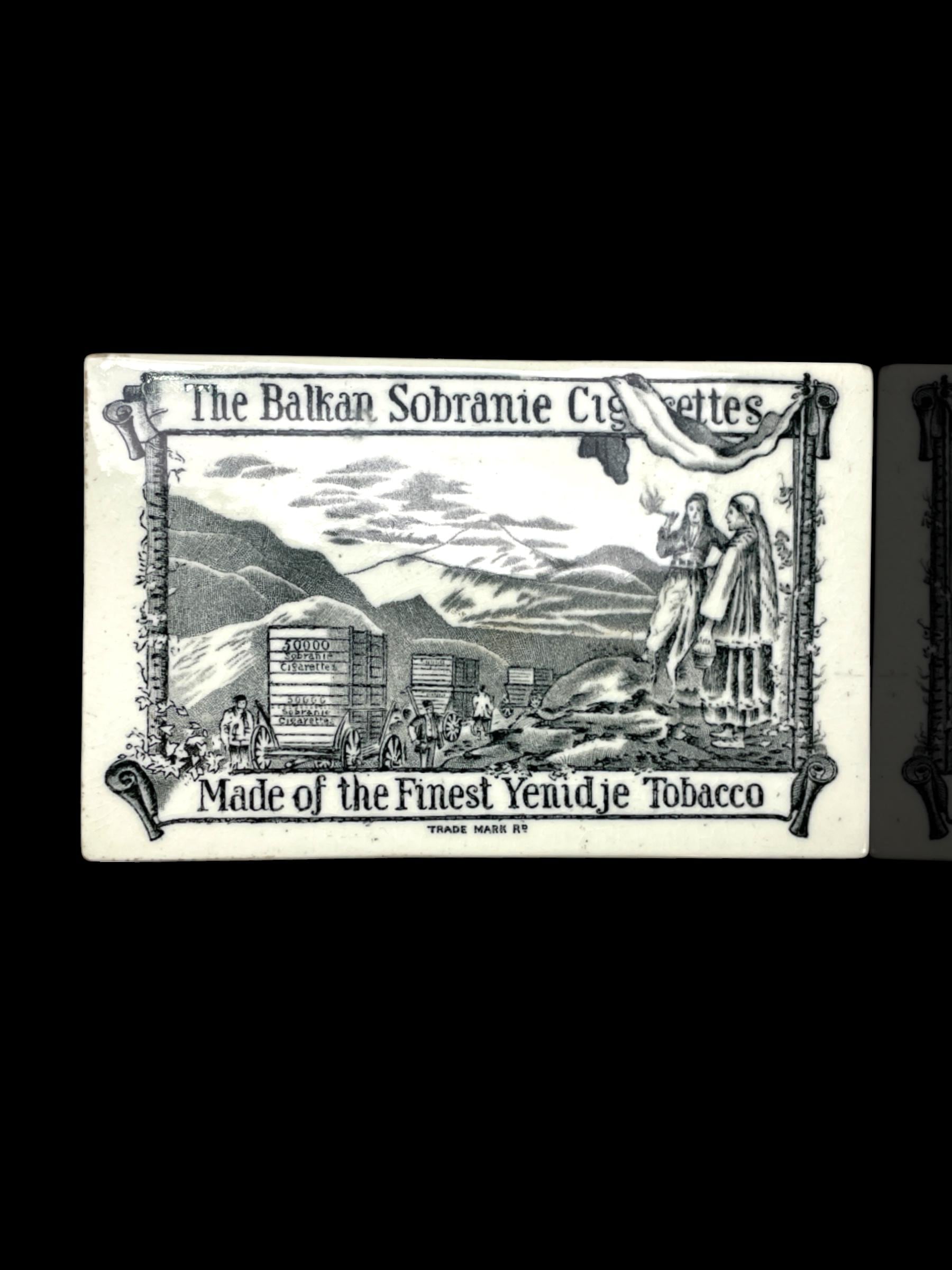 Vintage Porcelain Balkan Sobranie Tabacco Box, England.