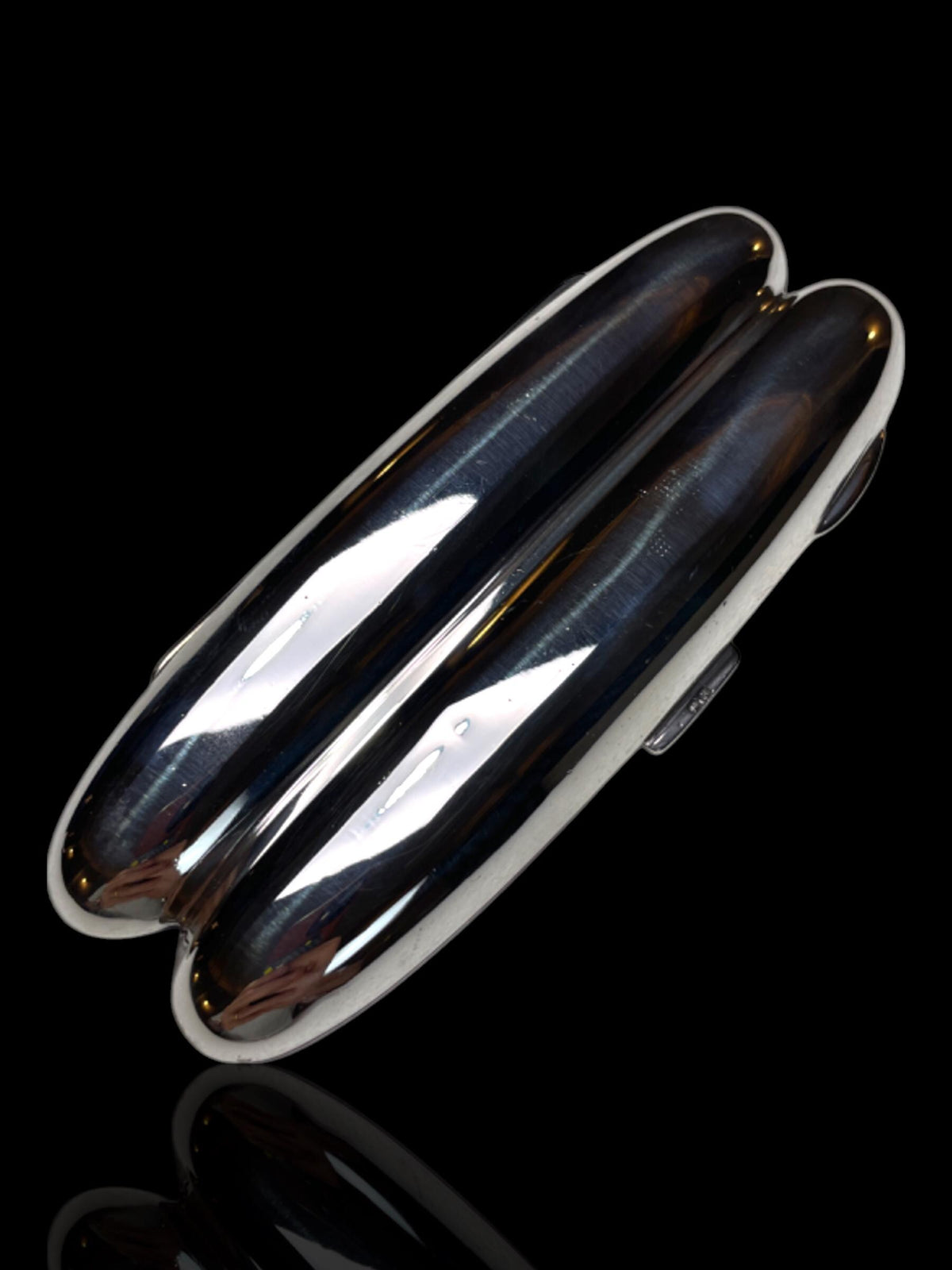 Sterling Silver Double Cigar Case: 1900 in Chester, John Millward Banks, England.