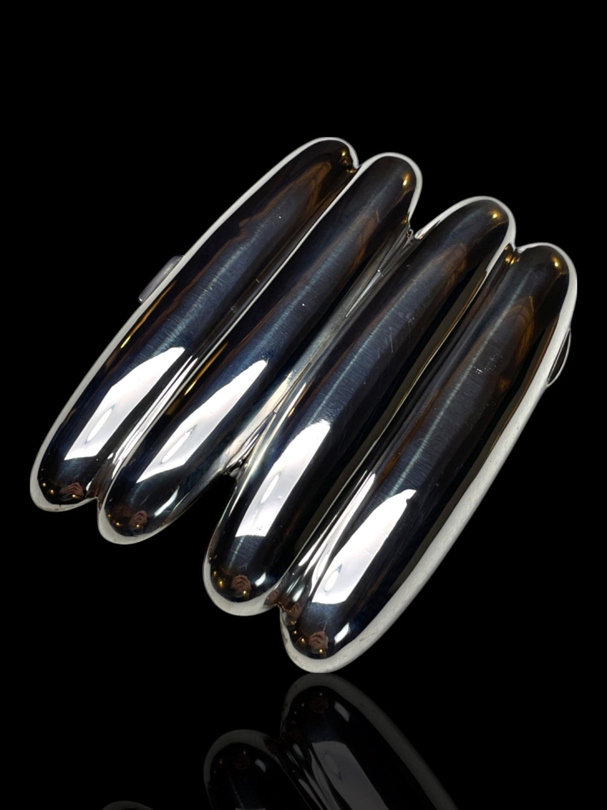 Sterling Silver Double Cigar Case: 1900 in Chester, John Millward Banks, England.