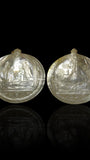 Typical Nativity Scene Mother of Pearl Carving, Bethlehem. Pair.