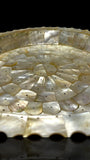 Large Antique Goa Mother of Pearl Serving Dish. With Stand.