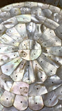 Large Antique Goa Mother of Pearl Serving Dish. With Stand.