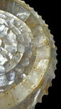 Large Antique Goa Mother of Pearl Serving Dish. With Stand.