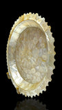 Large Antique Goa Mother of Pearl Serving Dish. With Stand.