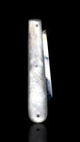 Antique Mother of Pearl Sterling Silver Folding Pocket Knife, London. Cased.