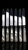 Vintage Mother of Pearl Butter Knives Set: Circa 1920s, Firth Stainless Steel, Sheffield England.