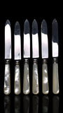 Vintage Mother of Pearl Butter Knives Set: Circa 1920s, Firth Stainless Steel, Sheffield England.