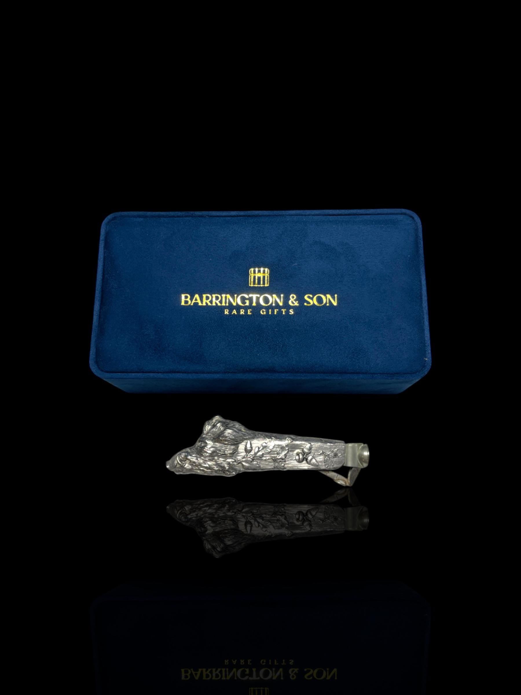 Exceptional Boar Head Silver-Plate Cigar Cutter.