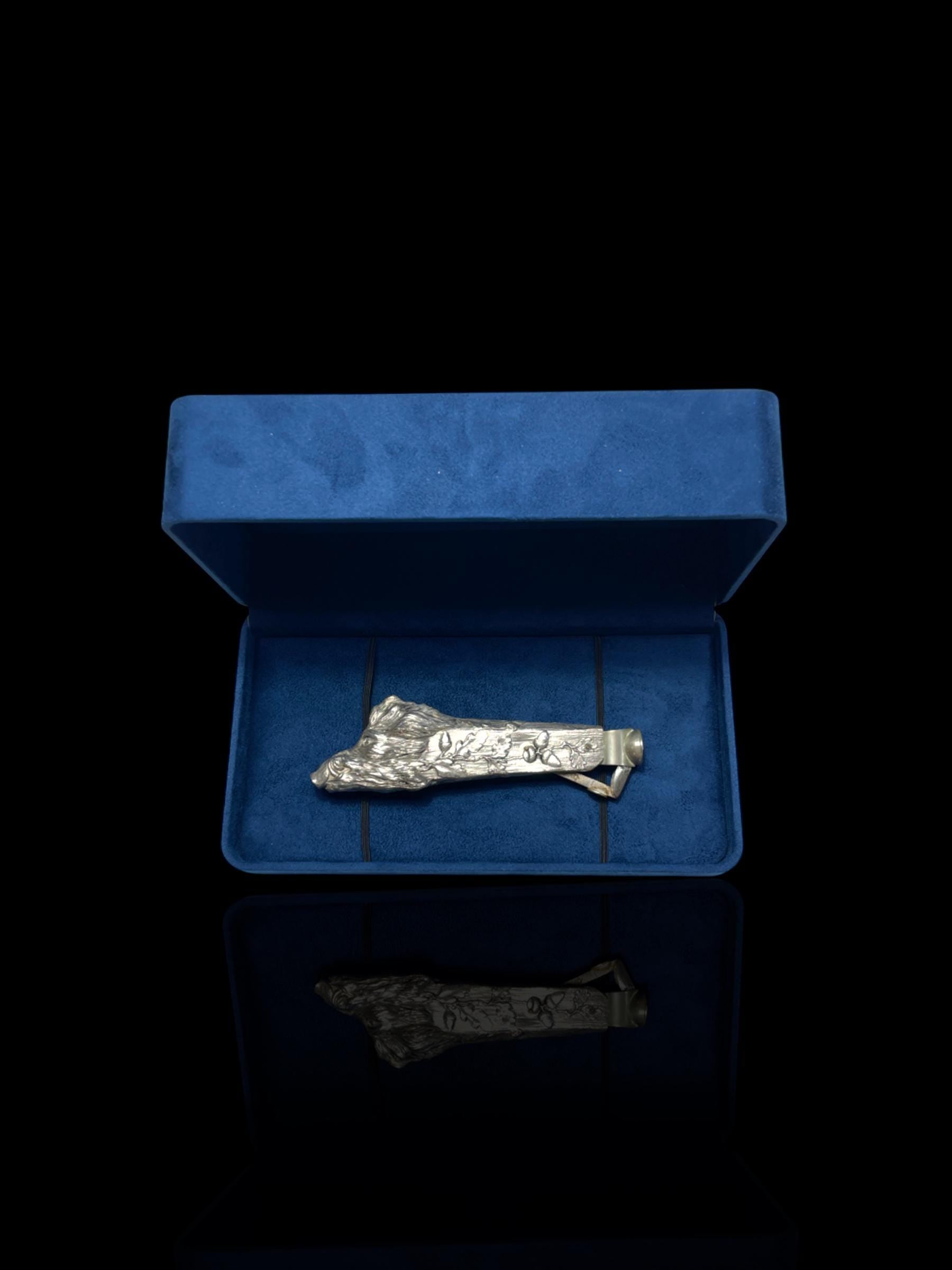 Exceptional Boar Head Silver-Plate Cigar Cutter.