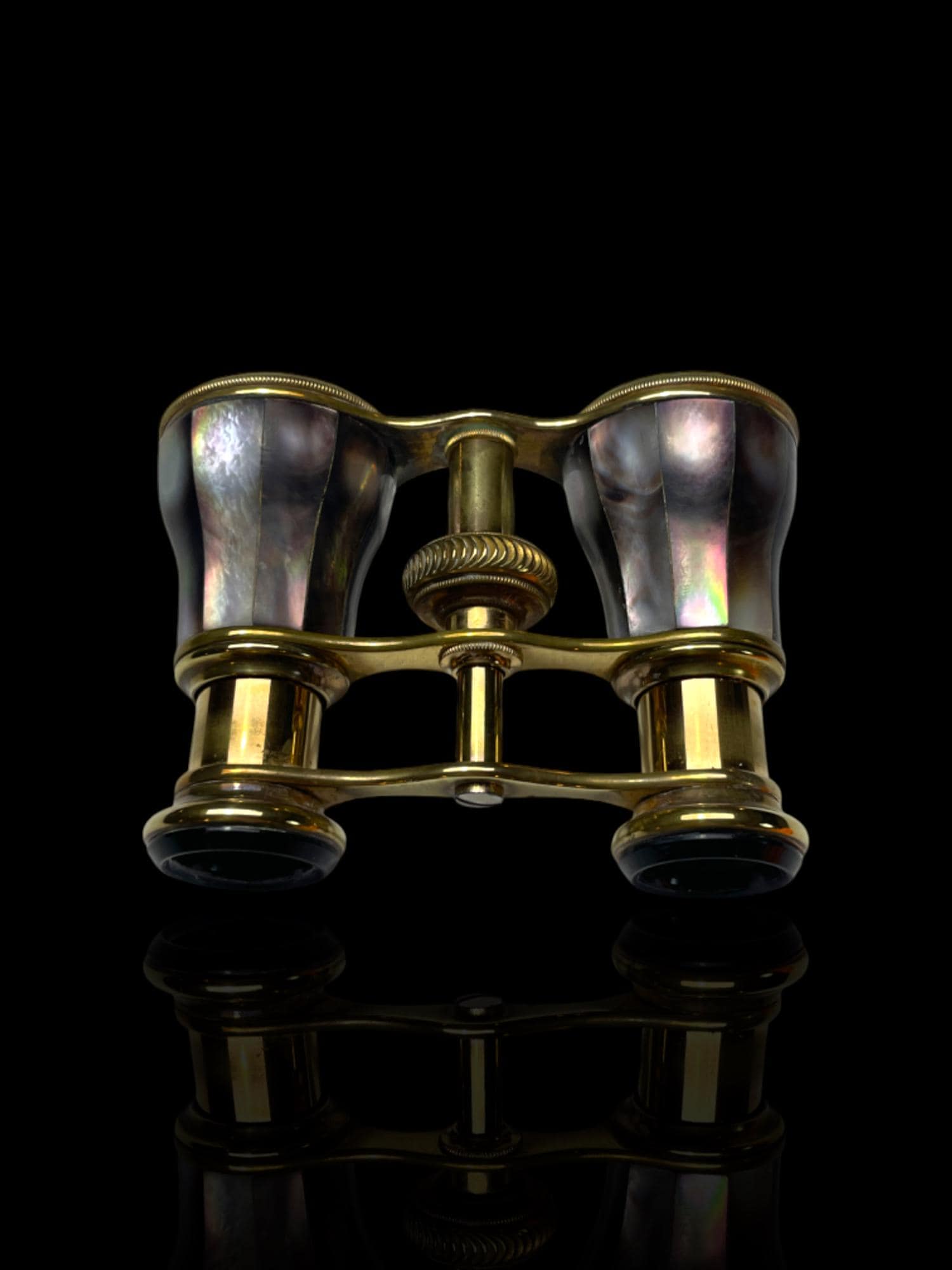 Rare Black Mother of Pearl Opera Glasses: Likely by Jacques Lemaire, Paris - Working Condition