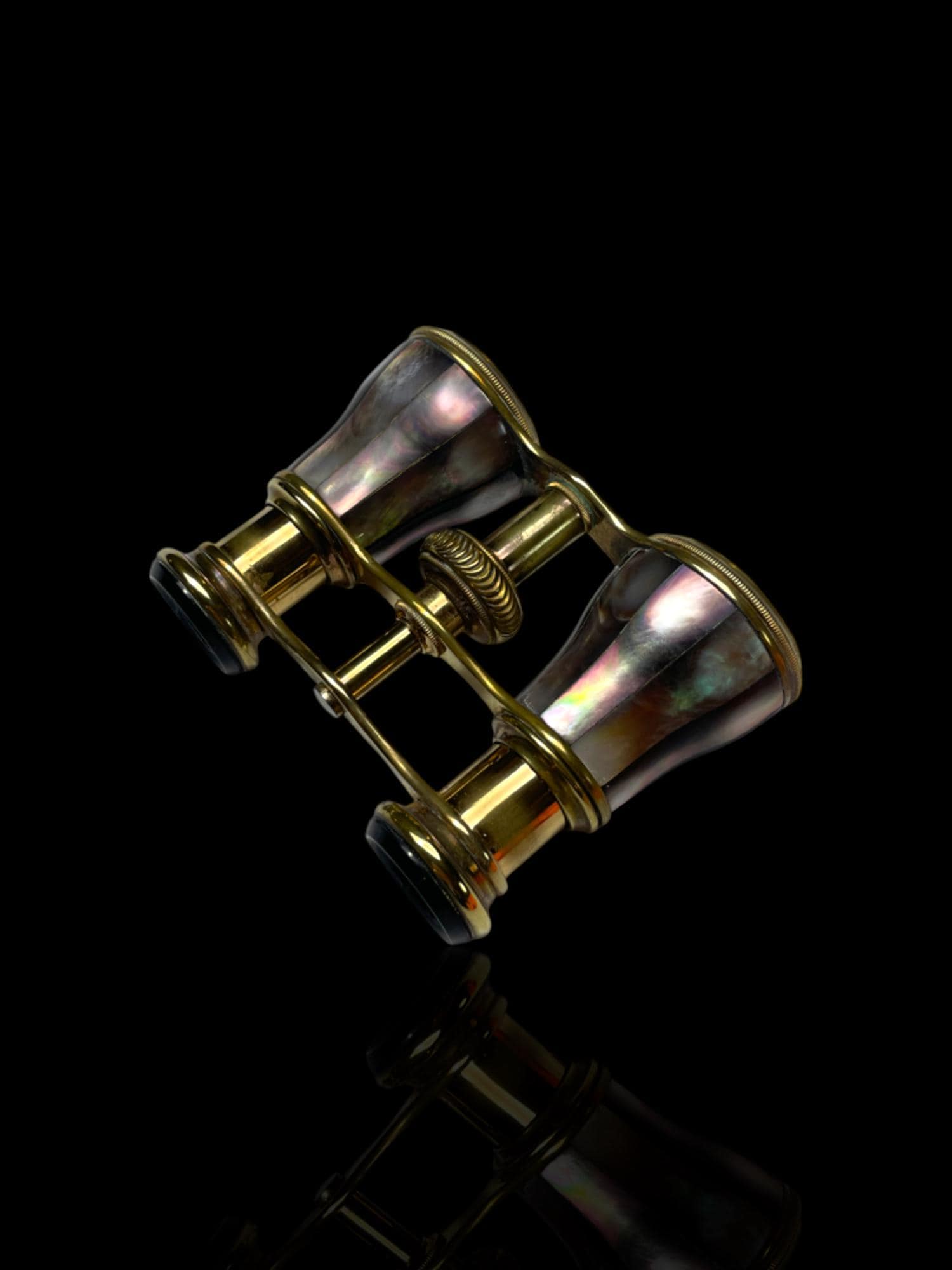Rare Black Mother of Pearl Opera Glasses: Likely by Jacques Lemaire, Paris - Working Condition