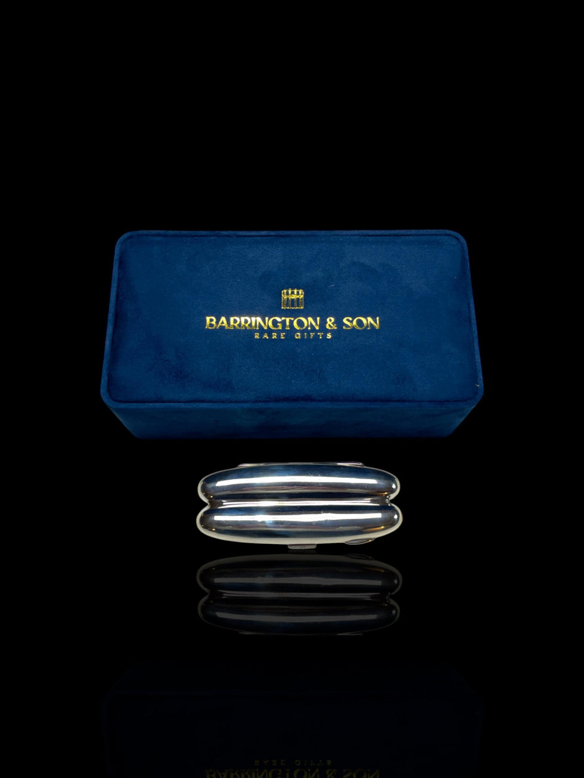 Sterling Silver Double Cigar Case: 1900 in Chester, John Millward Banks, England.