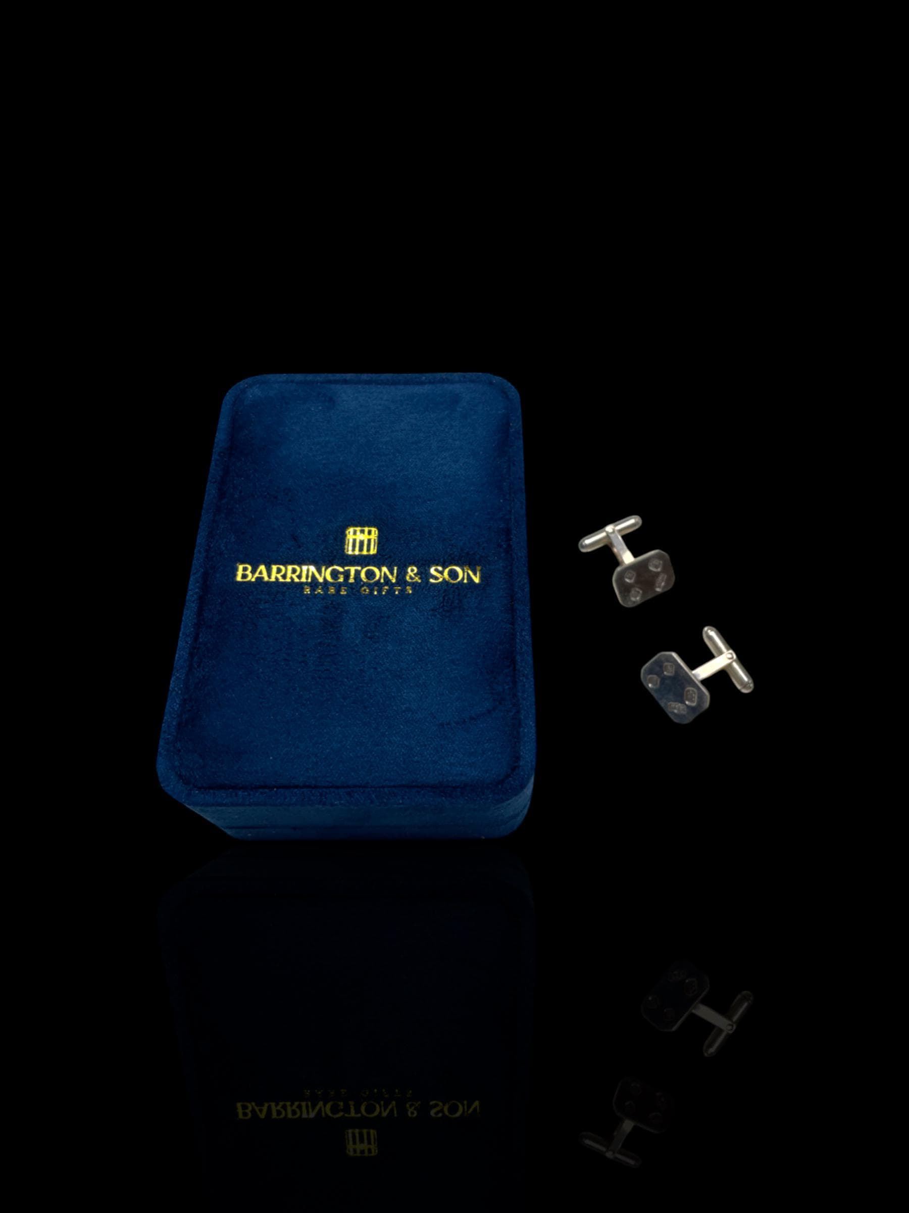 Vintage English Hallmarks Sterling Silver Cufflinks: 1947, Mappin and Webb.