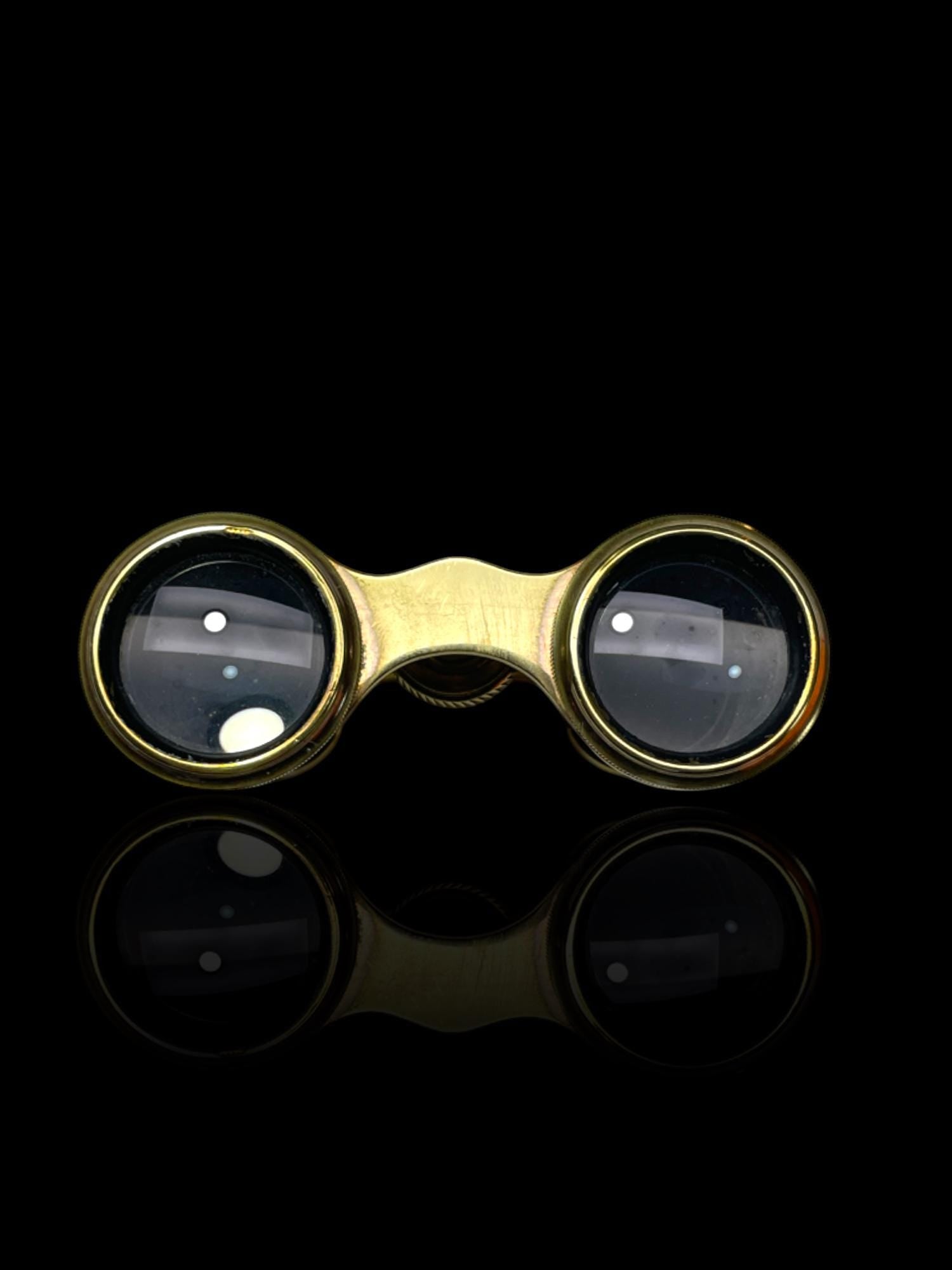 Rare Black Mother of Pearl Opera Glasses: Likely by Jacques Lemaire, Paris - Working Condition