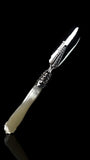Victorian Butter Knife: 1856, Sterling Silver and Mother of Pearl. Cased.