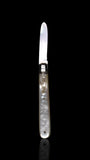Antique Pocket Knife: 1910, James Fenton, England. Mother of Pearl and Stirling Silver. Cased.