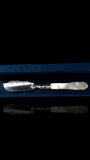 Victorian Butter Knife: 1856, Sterling Silver and Mother of Pearl. Cased.