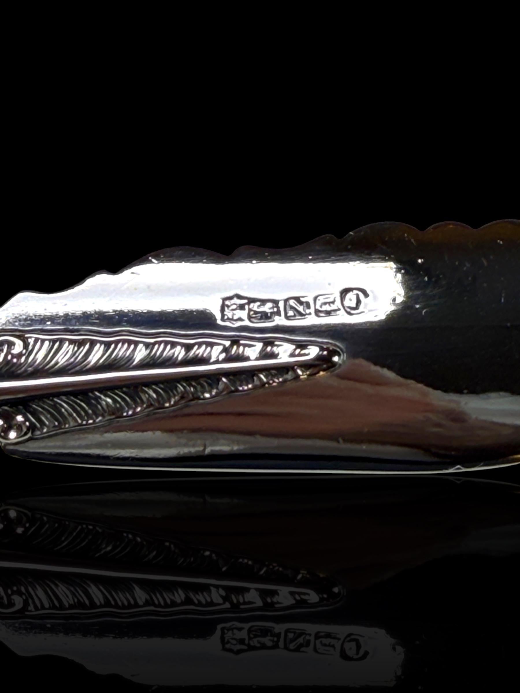 Victorian Butter Knife: 1856, Sterling Silver and Mother of Pearl. Cased.