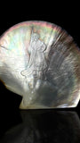 Antique Black Pearl Shell Serving Plate Set. 19th Century.