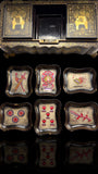 19th Century Lacquer Games Box. Hand-Painted.