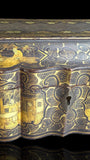 19th Century Lacquer Games Box. Hand-Painted.