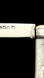 Antique Pocket Knife. 1876, Mother of Pearl and Sterling Silver. Cased.