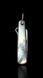 Vintage Pocket Knife Key Ring. Early 19th Century, Mother of Pearl and Steel.