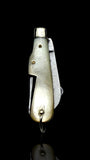 Vintage Pocker Knife Key Ring. Early 19th Century, Mother of Pearl and Steel.
