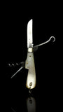 Vintage Pocker Knife Key Ring. Early 19th Century, Mother of Pearl and Steel.